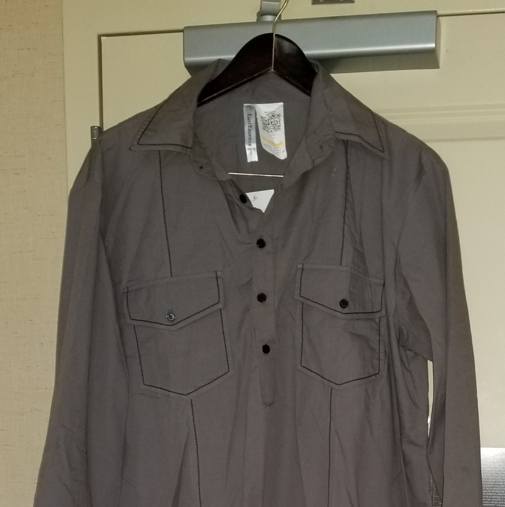 East Essence Fadi Mens Cotton Kurta Black Size L